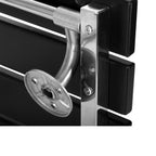 17 Inchs Folding Shower Seat Wall Mounted, Foldable Shower Bench for Small Spaces, 400lb Capacity (Black)