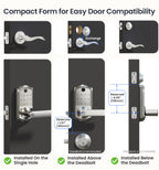 Veise VE019 Fingerprint Smart Lever Lock, App Control, Keyless Entry Door Lock with Handle, Touchscreen Keypad Knob for Front Door and Bedroom, Remote Access Sharing, IP55 Waterproof, Satin Nickel