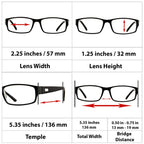 TruVision Readers Reading Glasses - 9504H - 3 Pack - Black - 1.50