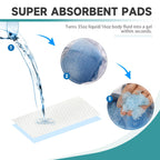 Commode Liners with Absorbent Pads, 50 Bedside Commode Liners and 50 Commode Pads, Portable Toilet Liners, Disposable Commode Bags Universal Fit All Standard Toilet Chair Bucket