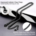 PROSTEEL Black Anklet Bracelet Ankle Bracelet Jewelry for Women Beach Anklets Stainless Steel Ankle Bracelts