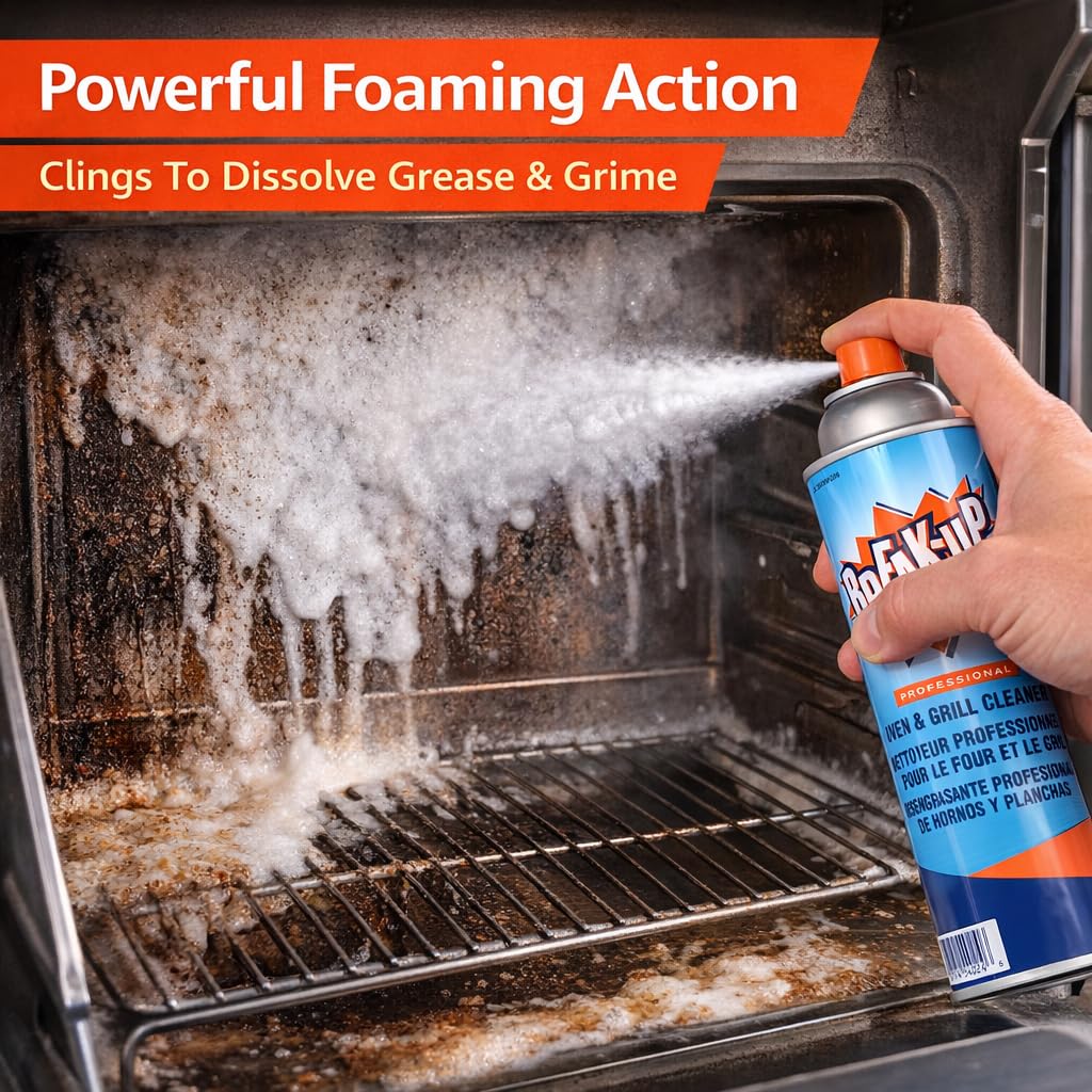 Diversey Break-Up Oven & Grill Cleaner, Aerosol Spray, 19 oz