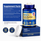 VCCVBB NAD+ Supplement 500mg - Nicotinamide Riboside for Cellular Energy & Mitochondrial Health, NAD Plus Boosting Support Healthy Aging, Stamina & Vitality for Women & Men - 60 Capsules