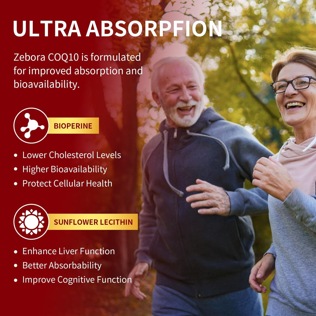 CoQ10-600mg-Softgels - Extra Strength Coenzyme Q10 with PQQ, Omega-3 & BioPerine - High Absorption CoQ10 Supplements Antioxidant (Ubiquinone) for Heart Health & Energy Production, 120 Softgels