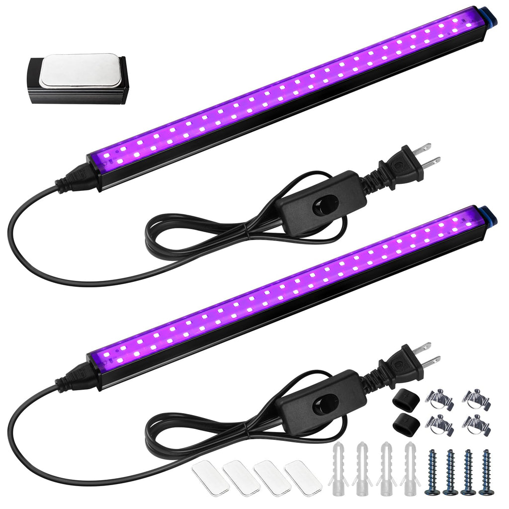 Barrina Black Light Bar, 10W 1FT Magnetic LED Black Lights for Glow Party