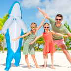 Poptrend Adults Inflatable Halloween Costumes Blow Up Blue Shark Costume for Halloween, Birthday Gift Cos Play Party(Blue Shark)