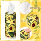 Zonon 8 Pcs Car Tissues Holder Round Box with Facial Tissue Bulk Fruit Multicolor Car Tissues Cylinder with 50 Sheets Face Towel Fit for Cube Boxes Christmas Round Tubes Cup Holder Container Travel