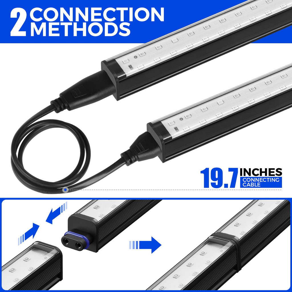 Barrina Black Light Bar, 10W 1FT Magnetic LED Black Lights for Glow Party