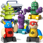 BLmukce Magnetic Robot Toy for Kids 3-5, 35 PCS STEM Educational Playset with Storage Box, DIY Stacking Monster Robots, Kids Creative Alien Toys Gift for Boys Girls (Christmas Birthday)