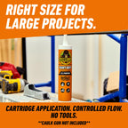 Gorilla Heavy Duty Construction Adhesive, Gap Filling, 9 oz Cartridge