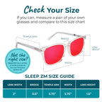 Sleep ZM 100% Wayfarer Classic Blue Light Blocking Glasses - Better Sleep Anti Eye Strain Protection - Computer Gaming Women Men - Crystal - 100% Max Protect Red Lens