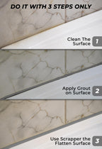 Magic Chems Tile Grout Repair, Grey 8.8 oz/250gr. Fast Drying Grout Repair Kit, Grout Filler Tube Repair Kit, Tile Grout Paint, Grout Sealer Restore and Renew Bathroom Floor, Tile Gaps, Joints, Lines