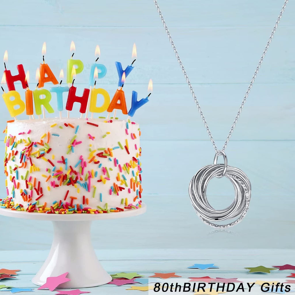 IEFLIFE 80th Birthday Gifts for Women - 80th Birthday Necklace for Women