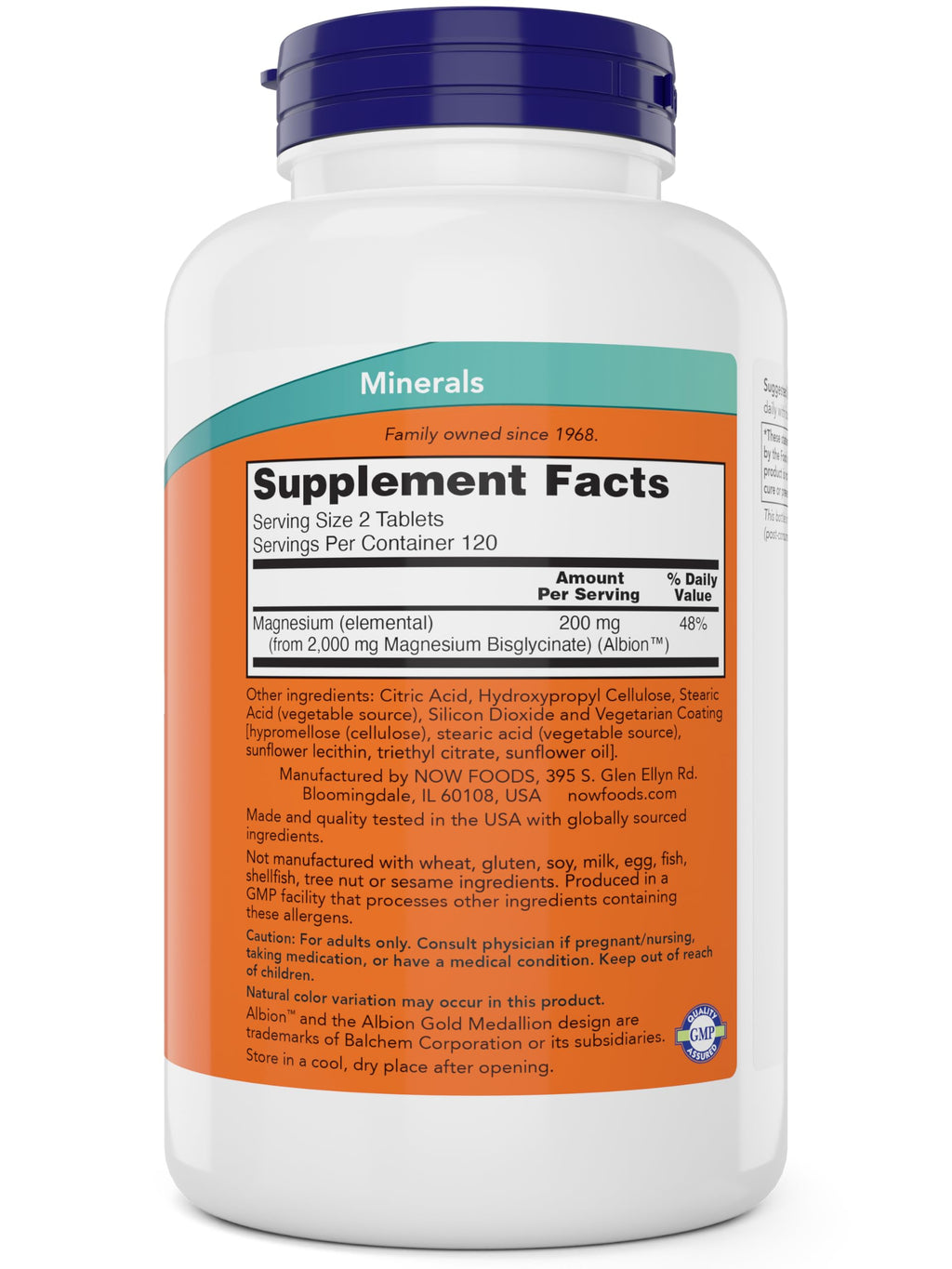 Now Foods Magnesium Glycinate, 240 Tablets - Supports Healthy Muscle and Nerve Functions - Non-GMO