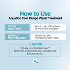 AquaDoc Cold Plunge Water Treatment - Ice Bath Cleaner and Water Stabilizer - Cold Plunge Weekly Treatment for Fresh Water - Made in USA - 32oz