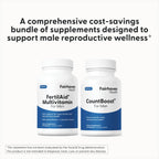 Fairhaven Health FertilAid for Men and Countboost Combo | Prenatal Male Fertility Supplement | Count and Motility Support Pre Conception for Him | Fertility Support Includes L-carnitine, Zinc, Folate
