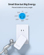 TROND 3 to 2 Prong Adapter, 2 Prong Outlet Adapter with 360° Rotating Plug, 6 AC Outlet Extender, Travel Power Splitter for US to Japan, Plug Extender for Old House Travel Essentials