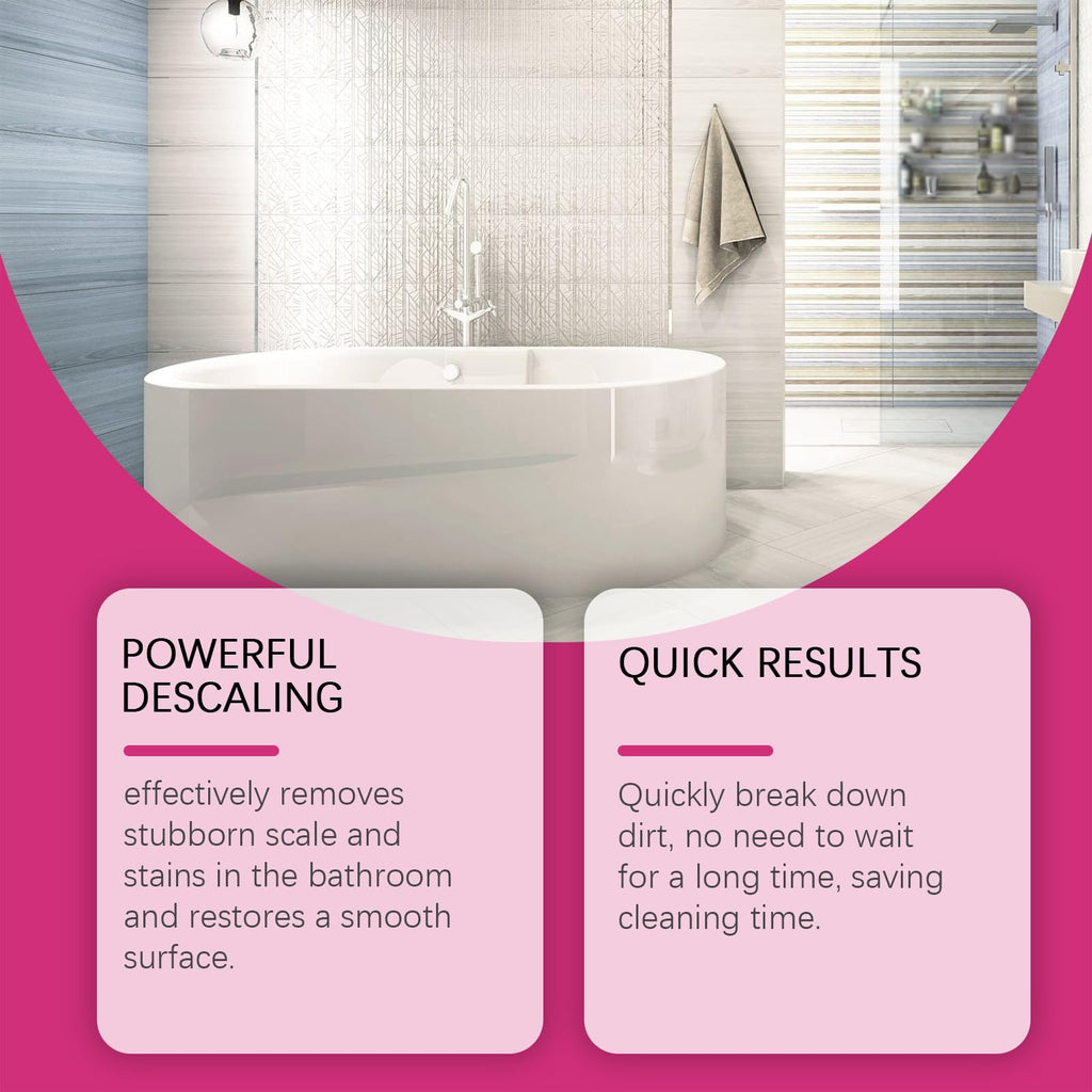 CULIWATE Gefanly Bathroom Cleaner, 20 Fl Oz Powerful Pink Bathroom Cleaner Spray, Bathrooms Descaler Foam Cleaners for Sink Tub Floor Tile (2pcs)