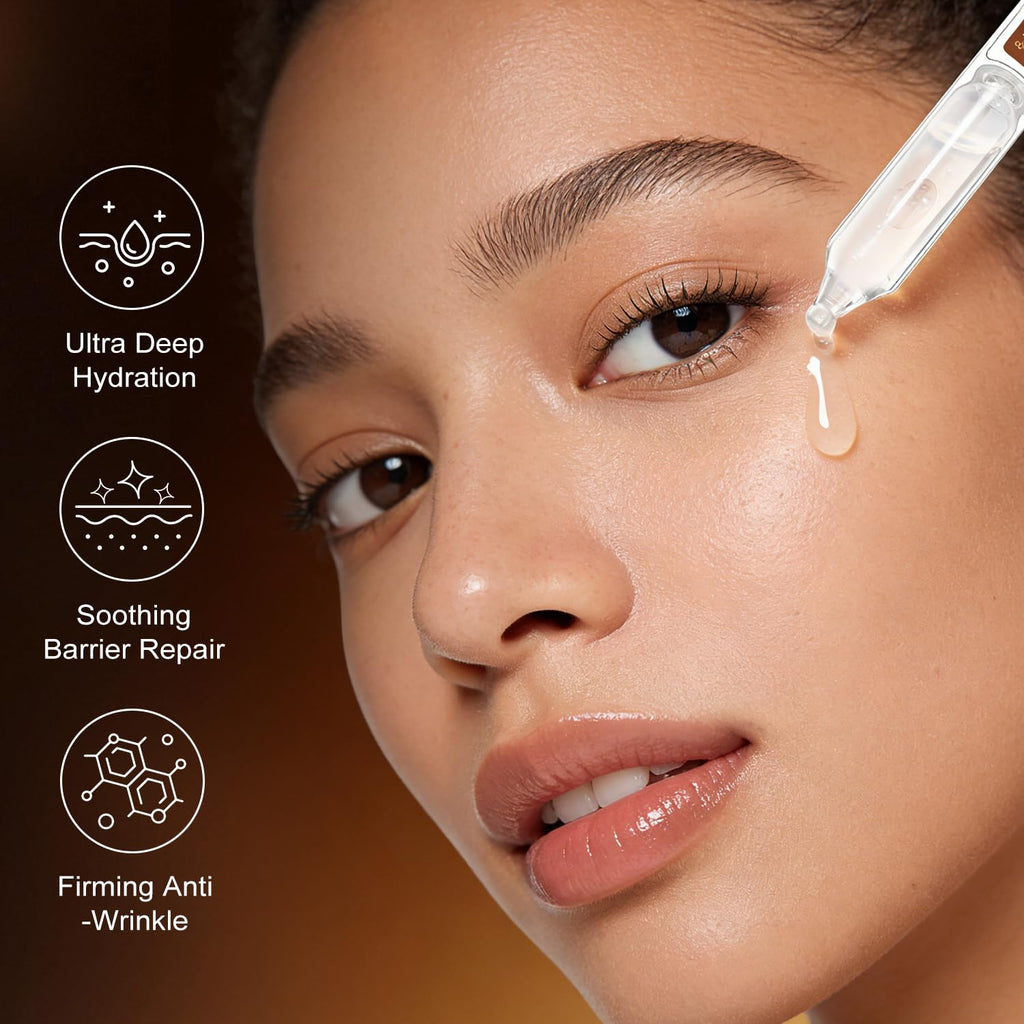 WXMX Ultra Hyaluronic Acid Serum With 8 HA Forms + Matrixyl 3000, Collagen Tri - Complex & Peptide, Multi - Layer Hydration Anti-Aging Serum, Hyaluronic Acid Serum for Face (0.05 Fl Oz (Pack of 30))