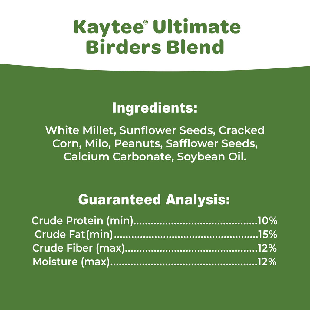 Kaytee Ultimate Birder's Blend Food, Wild Bird Seed, 10 Pounds