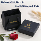 SEADAY 18K Gold Plated Bangle Bracelets for Women, 4Pcs Gold Bracelet Set