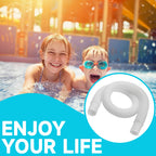 1-1/4 Inch x 3ft Foot Long White Above Ground Pool Flex Connection Hose with 2 Metal Clamps for Pump 330 GPH, 530 GPH, and 1,000 GPH Compatible with Intex Coleman Summer Waves Pool Skimmer (2)