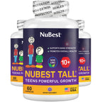 NuBest Tall 10+ - Advanced Bone Strength Formula - Supports Immunity, Healthy Development & Optimal Wellness - for Children (10+) & Teens Who Drink Milk Daily | Pack 3 | 3 Months Supply