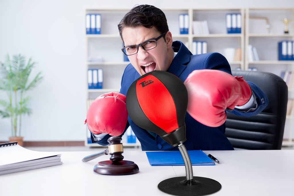 Tech Tools Desktop Punching Bag - White Elephant Gifts for Adults, Fun Punch Gag Gifts for Coworkers, Men & Women Secret Santa Stress Buster