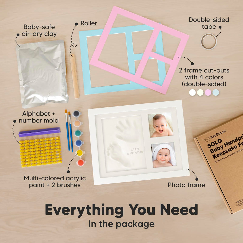Baby Hand and Footprint Kit Quick Dry Clay Baby Footprints (Alpine White)