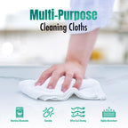 ZUPERIA Terry Towels Pack of 60 (14" X 17" Inches) 100% Cotton Terry Barmop Towels - Absorbent & Durable Bar Rags, Multipurpose Cleaning Rags for Home, Automotive & Garage Cleaning Supplies (White)