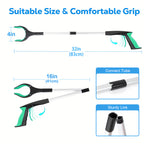 Grabber Reacher Tool - 32” Extra Long Foldable Gripper and Reaching Tool - Heavy Duty Pick Up Stick Grabbers for Seniors, Trash, Surgery Recovery Must Haves Gifts (Green)