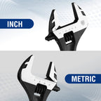 WORKPRO 2-piece Adjustable Wrench Set, 6-Inch & 10-Inch Wrenches, Cr-V Steel, Wide Jaw Wrench with Metric & SAE Scale, good for Home, Garage, Workshop