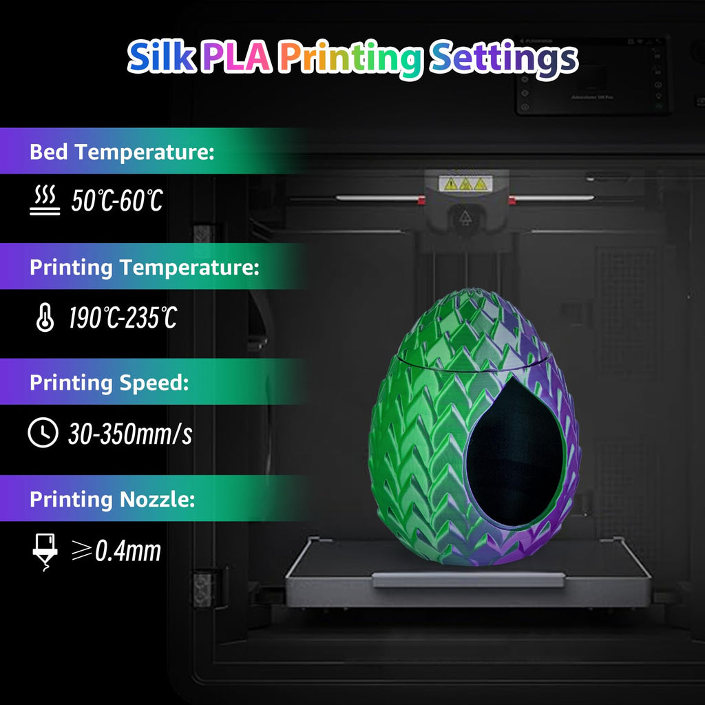 3Dgenius Silk Rainbow PLA Filament 1.75mm Silk PLA 3D Printer Filament Shiny Fast Color Changing Gradient Filament 3D Printing Filament Fit Most FDM Printers, 1kg Spool(2.2lbs), Yellow Series