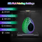 3Dgenius Silk Rainbow PLA Filament 1.75mm Silk PLA 3D Printer Filament Shiny Fast Color Changing Gradient Filament 3D Printing Filament Fit Most FDM Printers, 1kg Spool(2.2lbs), Yellow Series