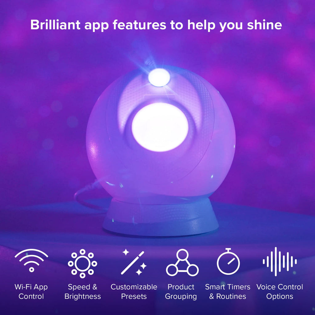 Blisslights Sky Lite Evolve - Star Projector, Galaxy Projector, LED Nebula Lighting, WiFi App, for Meditation, Relaxation, Gaming Room, Home Theater, and Bedroom Night Light Gift (Blue Stars)
