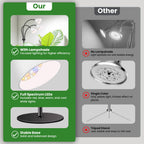 wolezek Floor Grow Lights for Indoor Plants, Full Spectrum, for Tall Plant