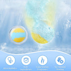 TranquilBliss Bath Bombs Set 50 PCS with 10 Scents, Natural Bathbombs, Blue