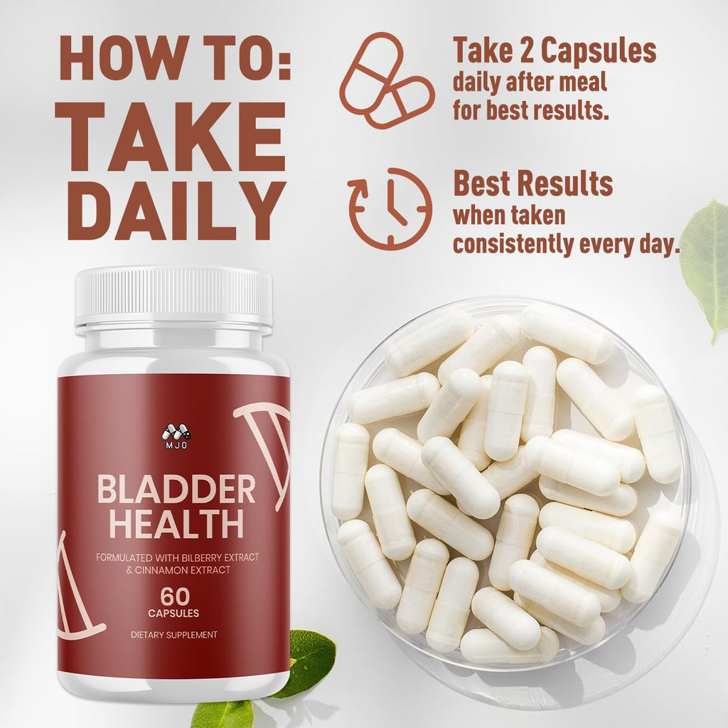 (2 Pack) Bladder Health Capsules, Official BladderHealth Pills with All Natural Ingredients, Support Bladder Health & Wellness Naturally,Max Strength Urinary Comfort Supplement Vitamins (120 Capsules)