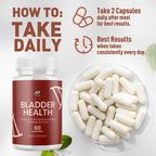 (2 Pack) Bladder Health Capsules, Official BladderHealth Pills with All Natural Ingredients, Support Bladder Health & Wellness Naturally,Max Strength Urinary Comfort Supplement Vitamins (120 Capsules)