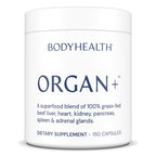 BodyHealth Organ+ Grass-Fed Glandular Organ Complex, Grassfed Beef Organ Supplement, Dessicated Beef Liver, Heart, Kidney, Pancreas, Spleen, Non GMO, Adrenal, Supplement, (150 Capsules)