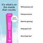MIXHERS Hertime PMS - Supports a Healthy Menstrual Cycle - with Minerals, Peony Roots, Siberian Ginseng - Sugar-Free - 15 Drink Packets - Raspberry Lemonade