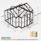 AMERLIFE 12 x 10 x 8-Ft Hybrid Polycarbonate Greenhouse