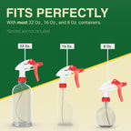 Heluva Green Spray Bottle Nozzle Replacement Tops, Red 6 Pack