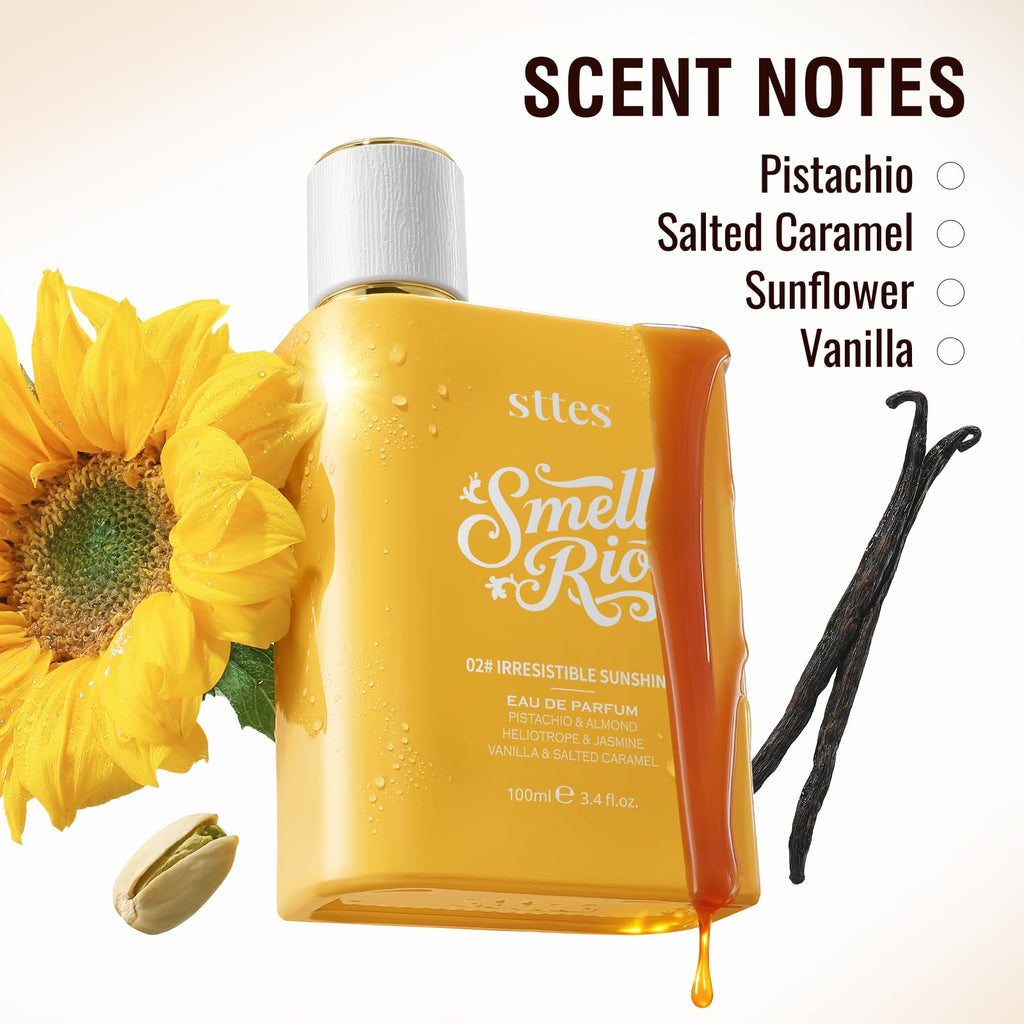 Sttes Perfume 602# (Irresistible Sunshine) - Eau de Perfume 100ml (3.4fl oz) Vanilla Gourmet Tune (Caramel Vanilla Flavor)