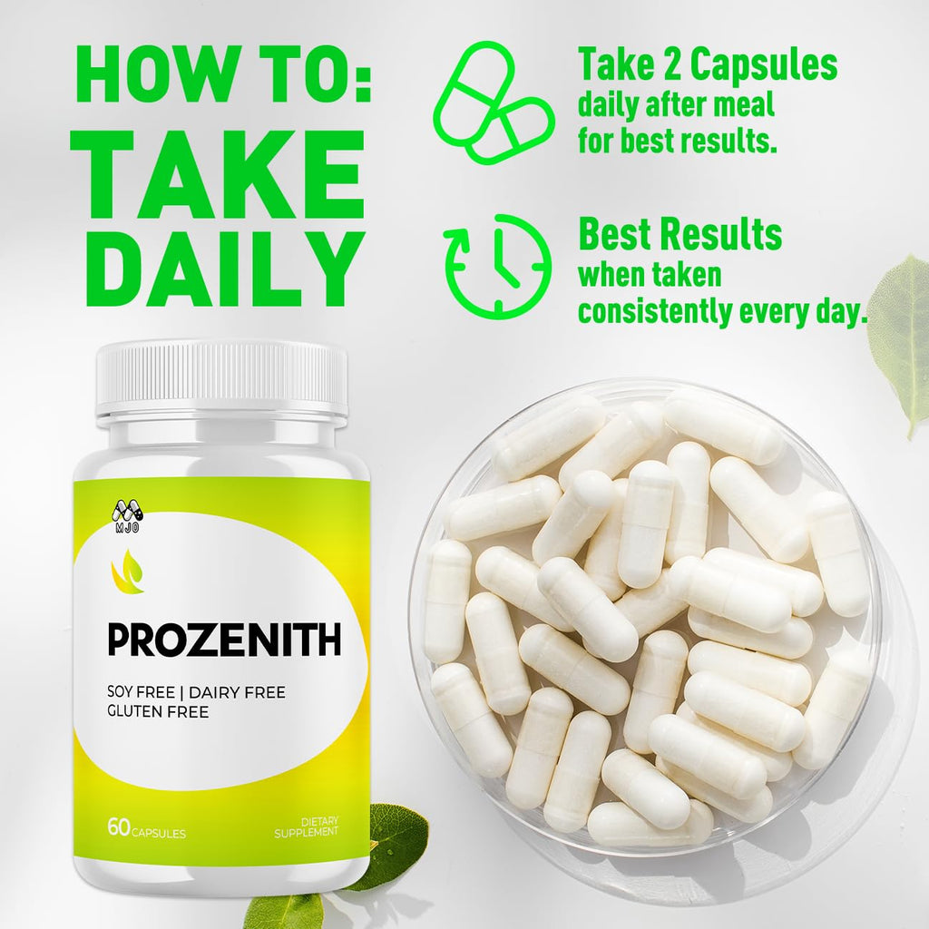 (2 Pack) Prozenith Capsules, Official Prozenith Supplement with All Natural Ingredients, Pro Zenith Advanced Formula Wellness Support Pills Maximum Strength Vitamin for Men and Women (120 Capsules)