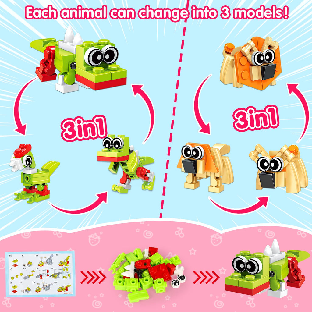 20PCS Mini Animal Building Blocks Birthday Party Favors for Kids 4-8 8-12