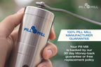 Pill Mill Pill Crusher - Crushes Multiple Tablets to a Fine Powder - Metal Medicine Grinder - Tablet Pulverizer Perfect for Travel - Great for Feeding Tube use, Pets or easier Medicine intake for Kids