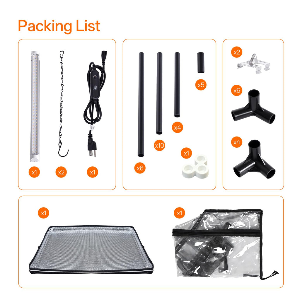 Bstrip Mini Indoor Greenhouse with Grow Light, Tabletop Seed Starting Tent