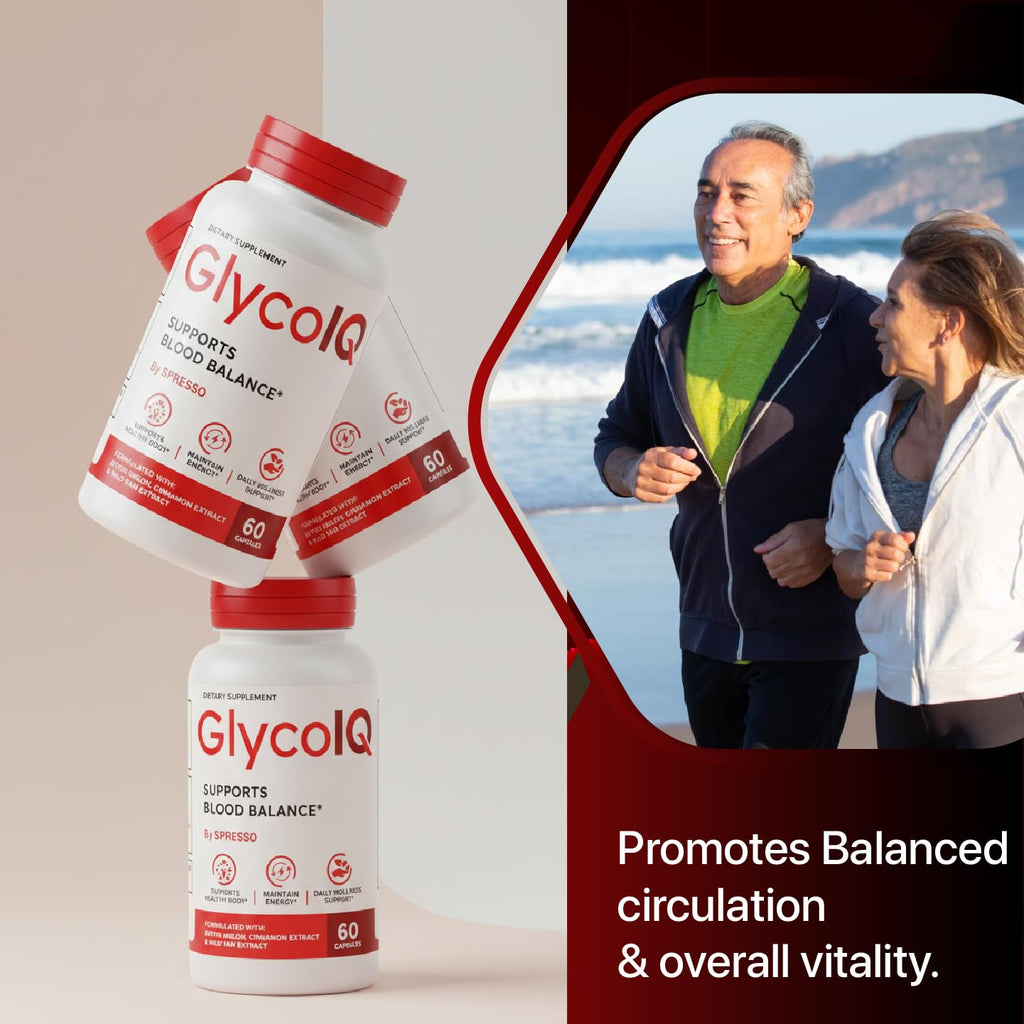 (1 Pack) GlycoIQ Capsules, All Natural Glyco IQ Support Supplement Pills with Premium Ingredients, Advanced GlycoIQ Maximum Strength Formula for Healthy Circulation & Balanced Levels (60 Capsules)