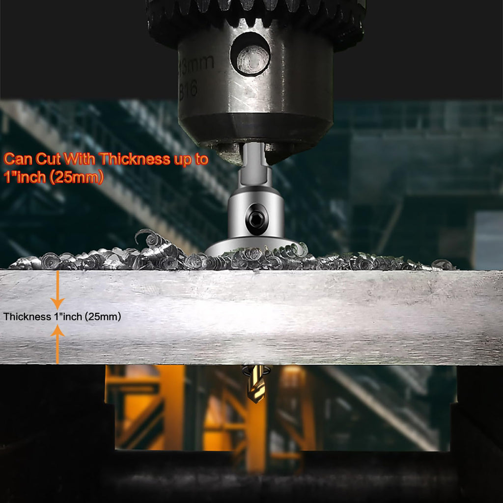 4-3/4" TCT Hole Saws for Hard Metal, Heavy Duty 120mm Tungsten Carbide Tipped Hole Cutters Set with Spring-Loaded Pilot Drill Bits for Stainless Steel, Metal, Iron, and Plastic.